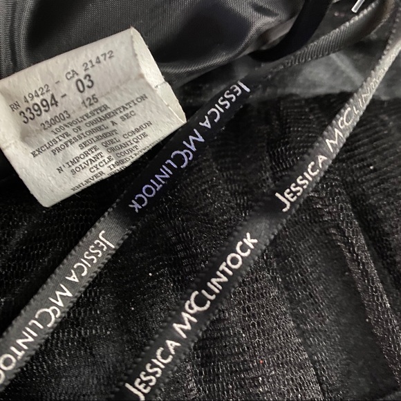 Jessica McKlintock Dress Black Cocktail Glitter 11 - Picture 5 of 7